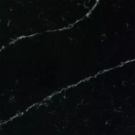 Blat bucătărie quartz Arte Black Quartz Coante negru intens rezistent la pete și zgârieturi.