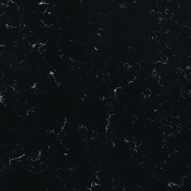 Blat bucătărie quartz Hygasos Quartz Coante negru rezistent la pete și zgârieturi.