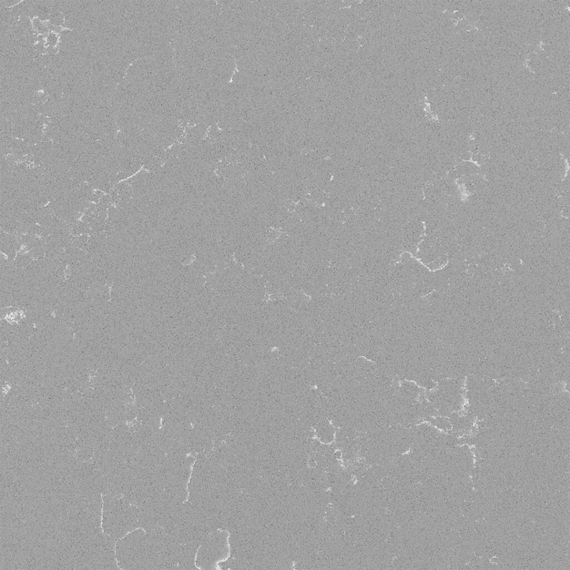 Blat bucătărie quartz Kaunos Coante Quartz gri rezistent la pete și zgârieturi.