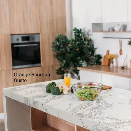 blat-bucatarie-quartz-orange-bourbon-insula